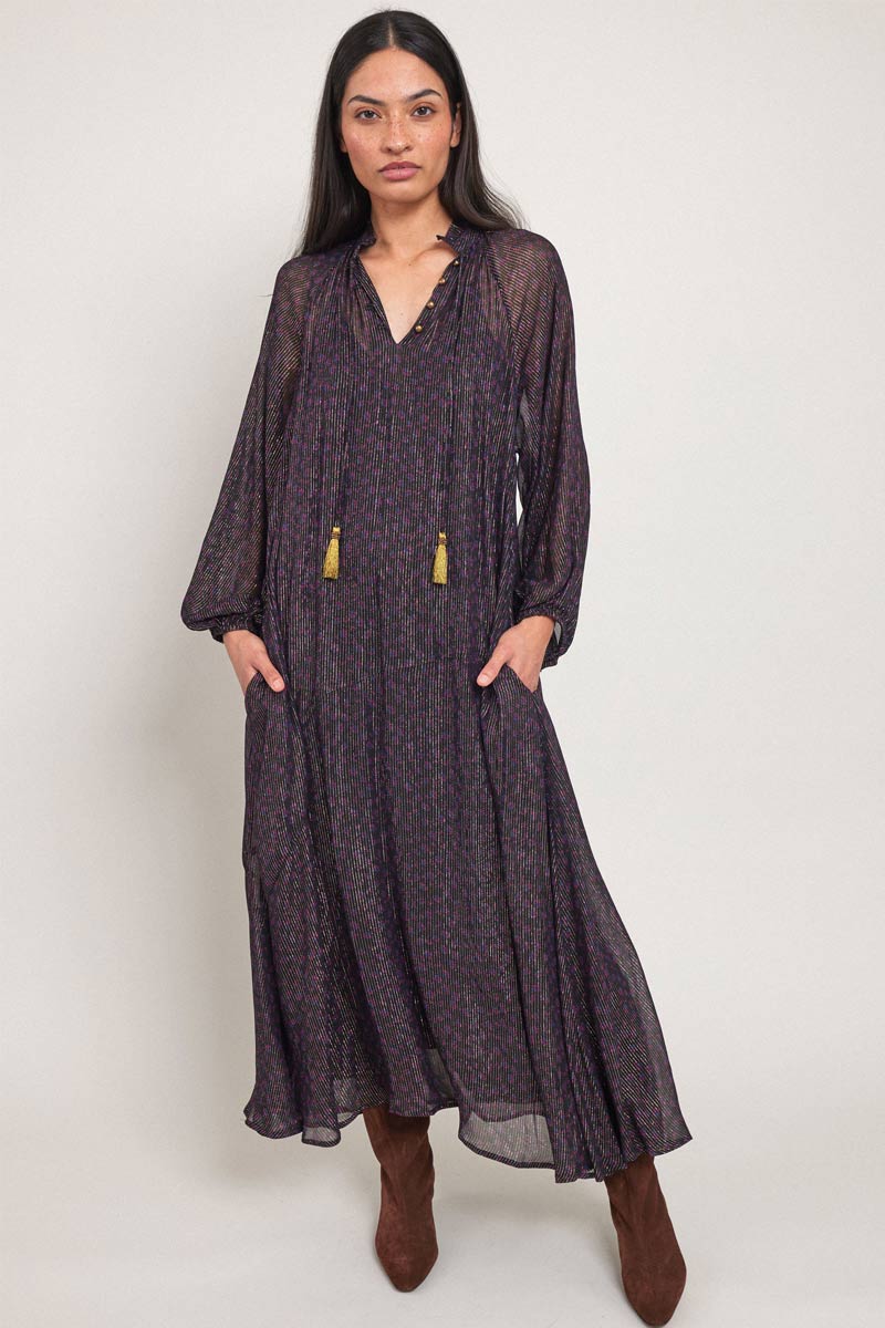 Nesta Metallic Maxi Dress