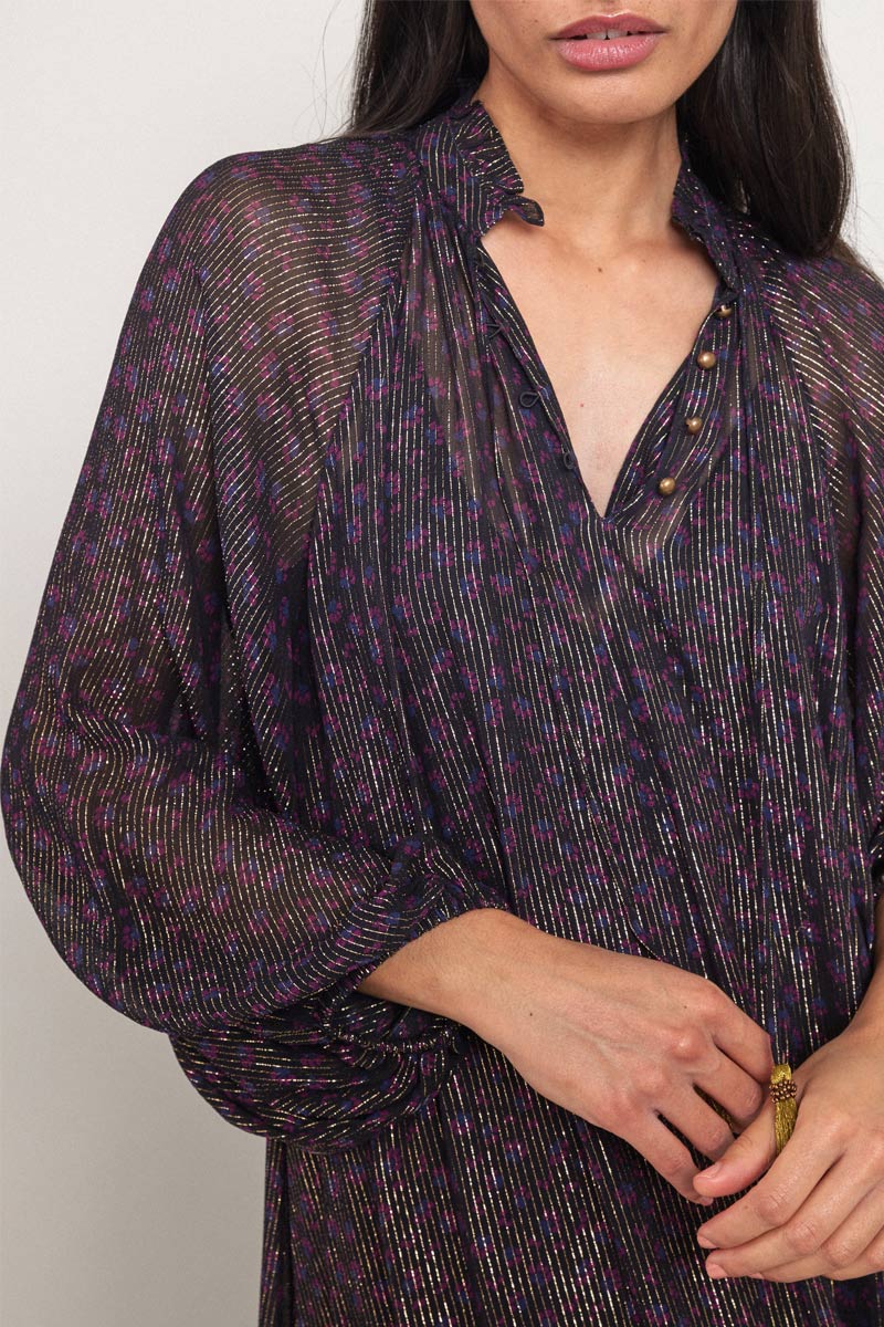 Nesta Metallic Maxi Dress