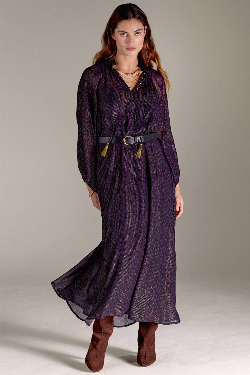 Nesta Metallic Maxi Dress