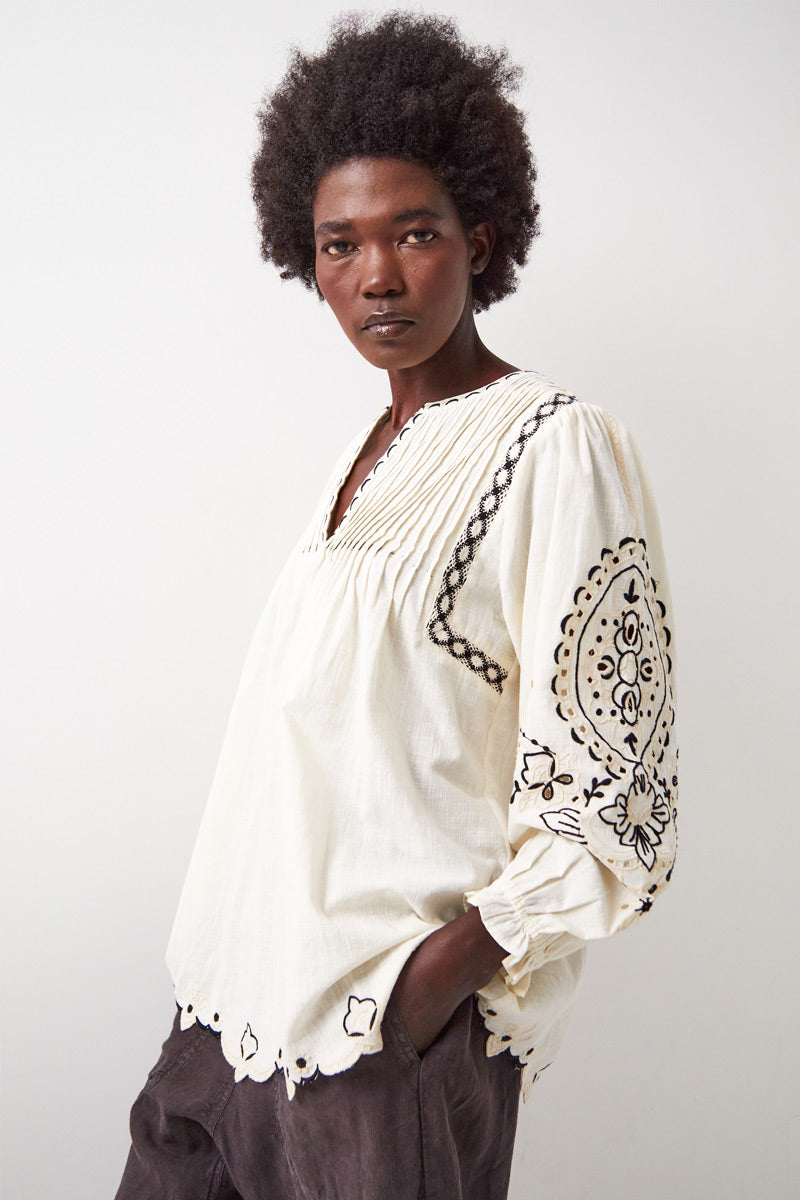 Pavlina Embroidered Cotton Top
