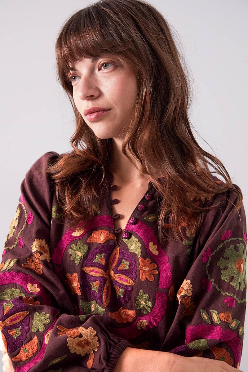 Preeti Embroidered Cotton Dress