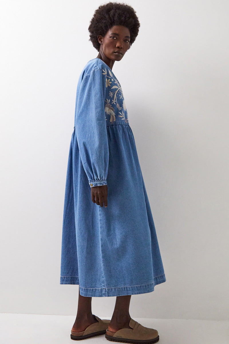 Rosana Embroidered Denim Dress