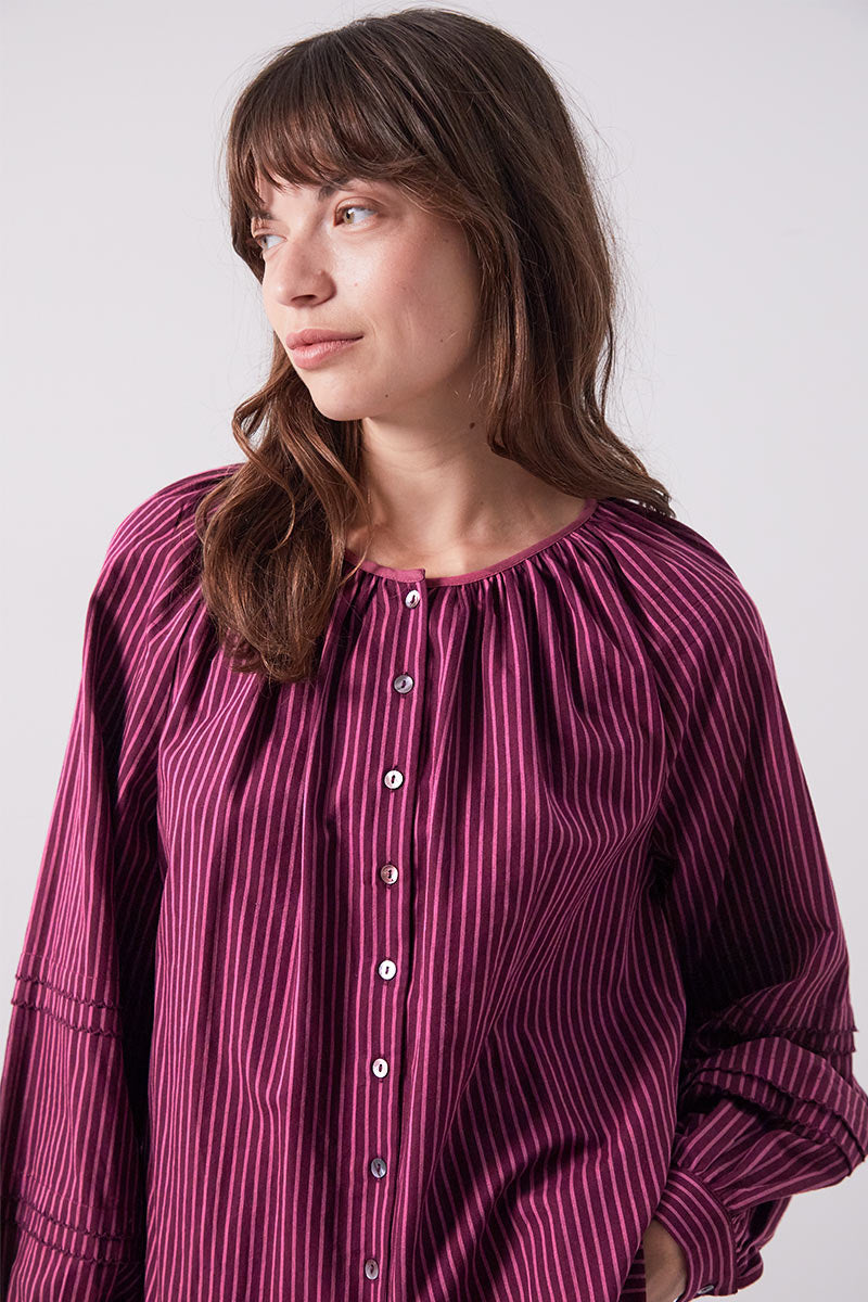 Sereni Striped Cotton Shirt