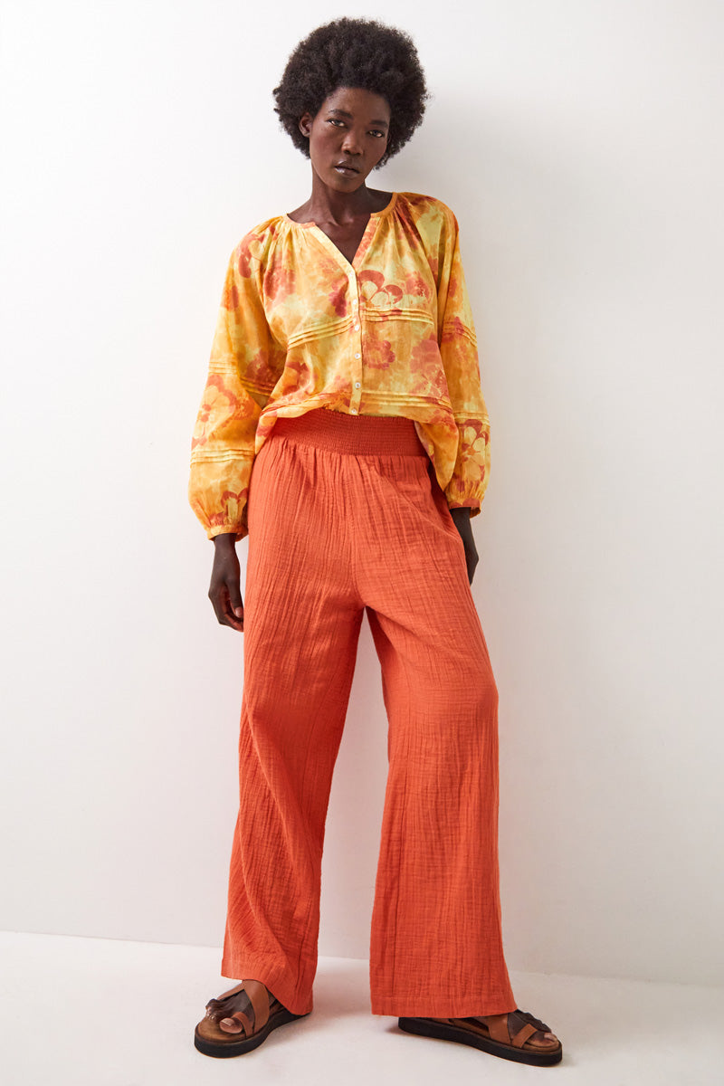 Stephanie Cotton Trousers Orange