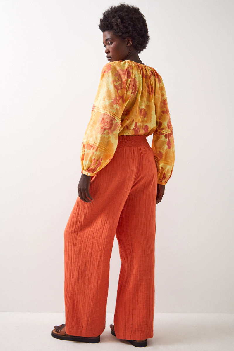Stephanie Cotton Trousers Orange
