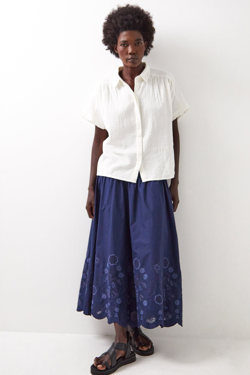 Stephanie Cotton Top Ivory