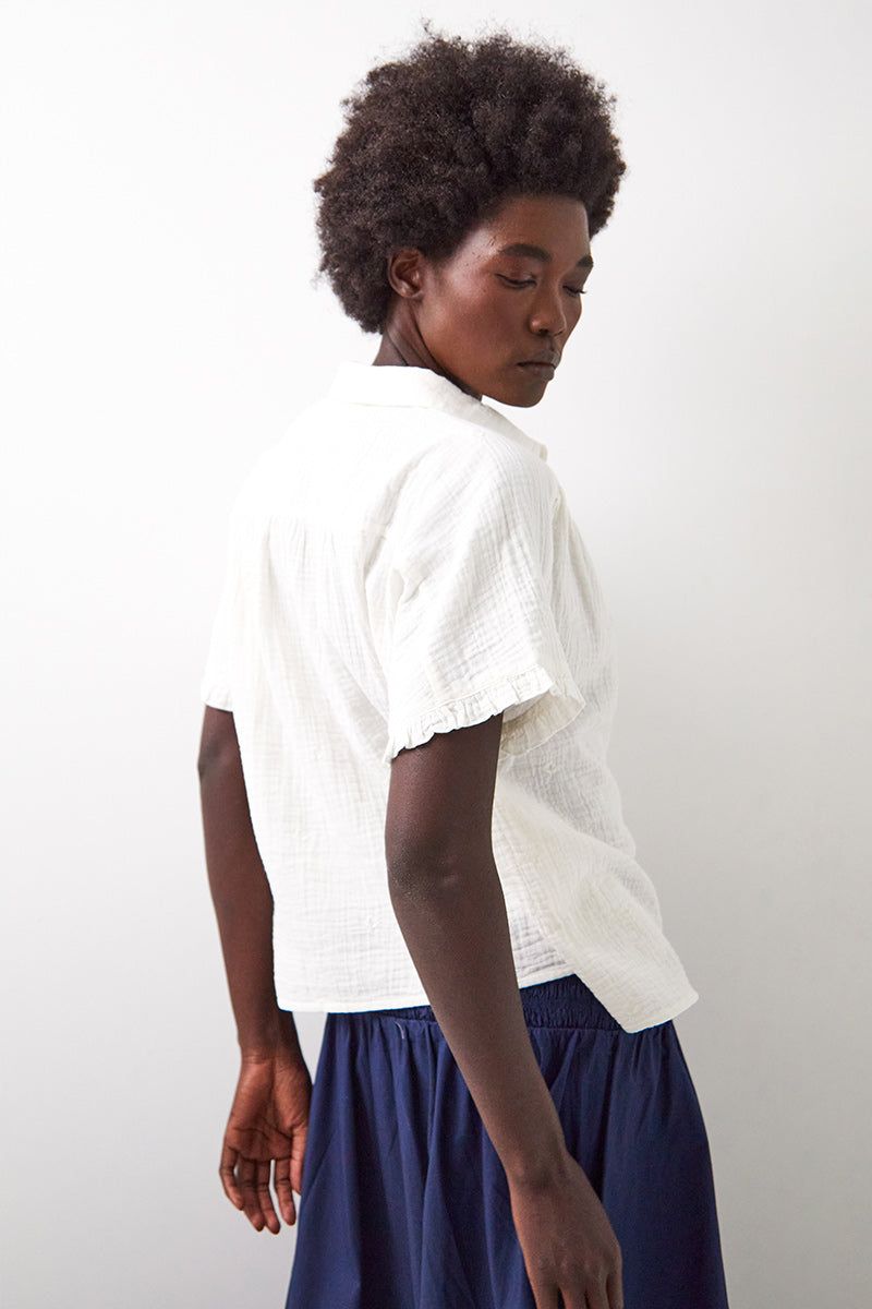 Stephanie Cotton Top Ivory