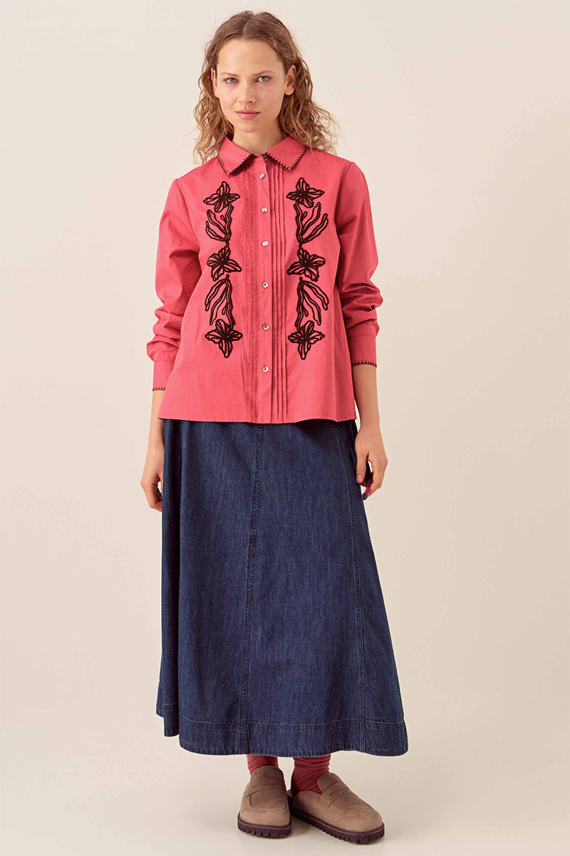 Sumeera Embroidered Cotton Shirt