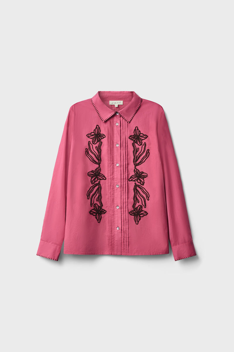 Sumeera Embroidered Cotton Shirt