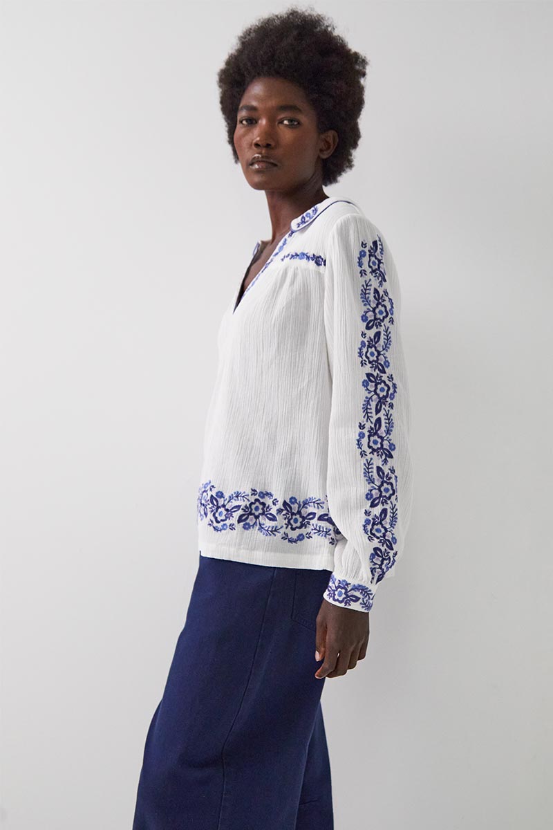 Tamara Embroidered Cotton Top