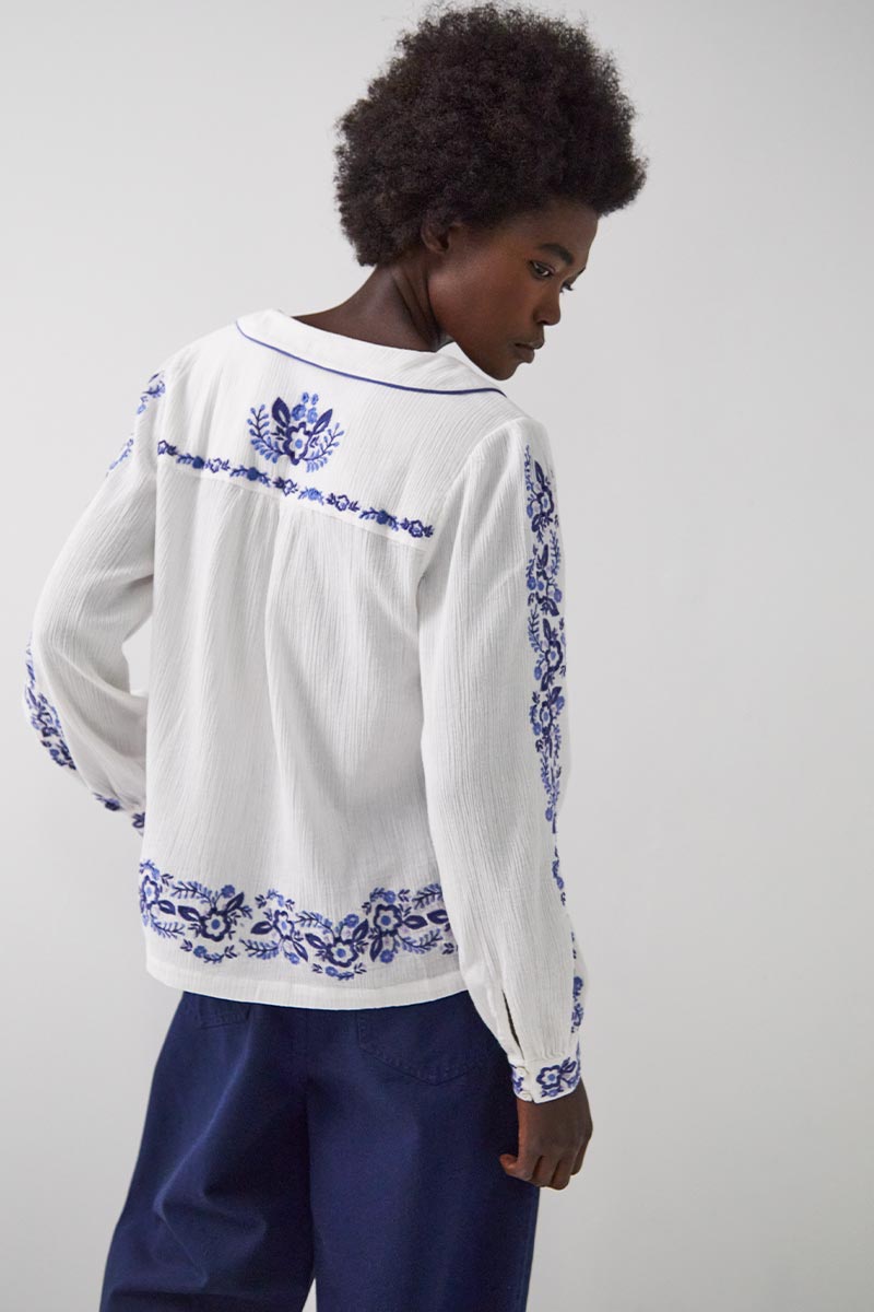 Tamara Embroidered Cotton Top