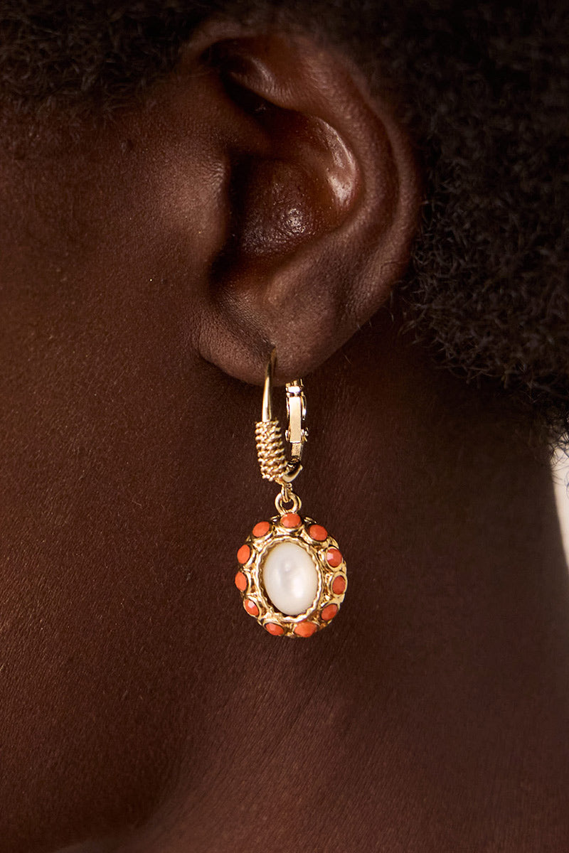 Tao Splash Glass Stone Earrings