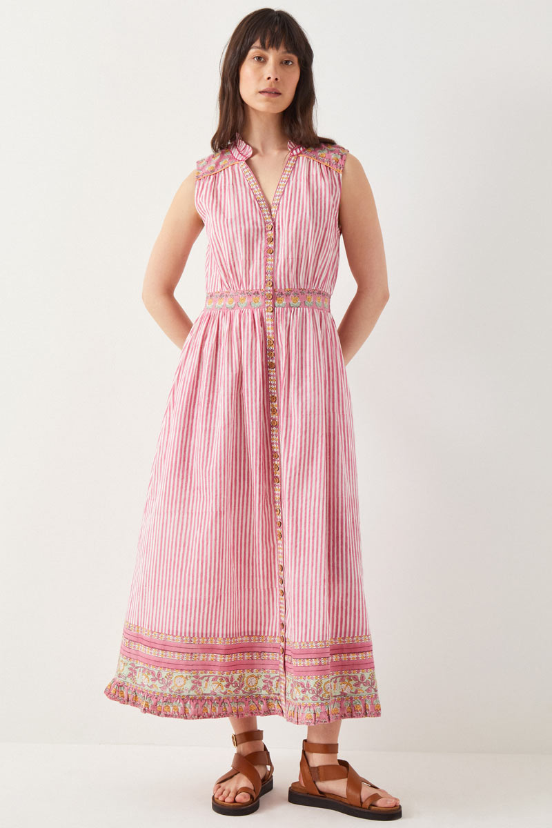 Taryn Printed Pink Dress