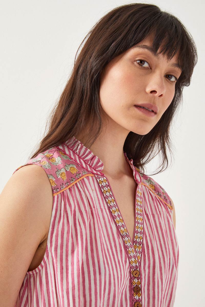 Taryn Printed Pink Dress