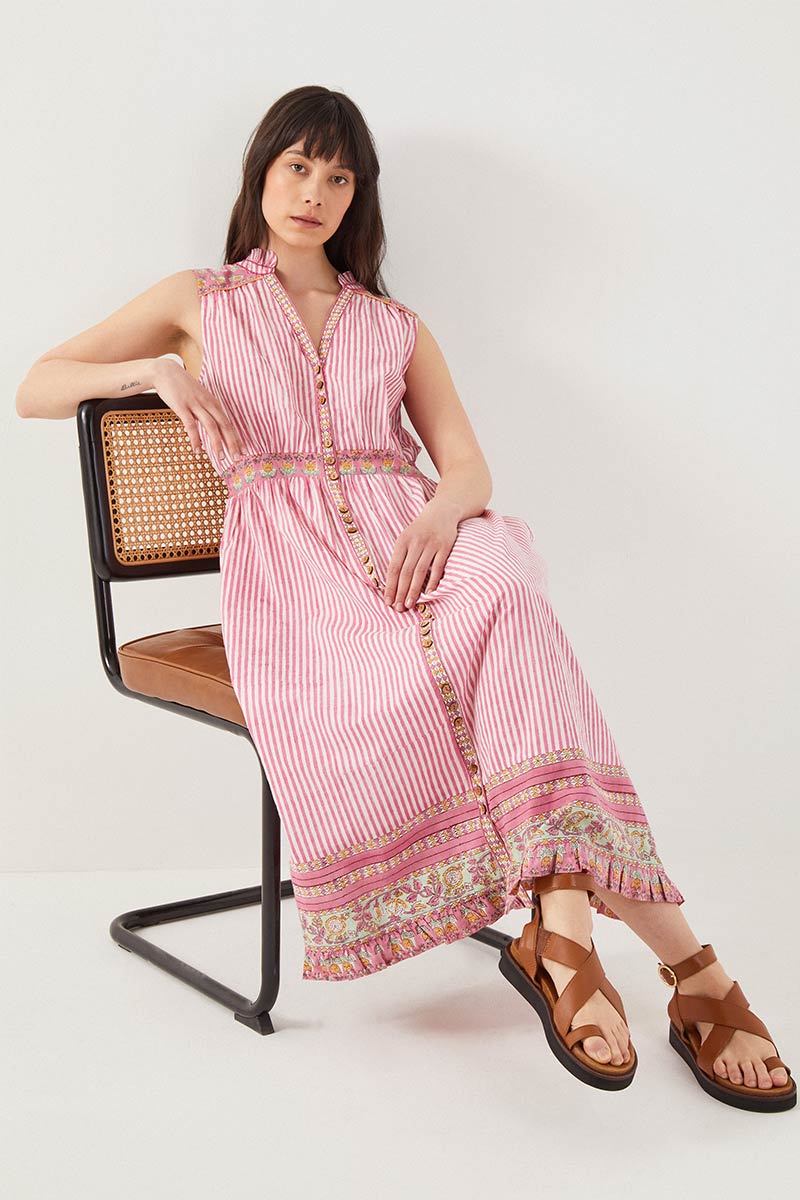 Taryn Printed Pink Dress