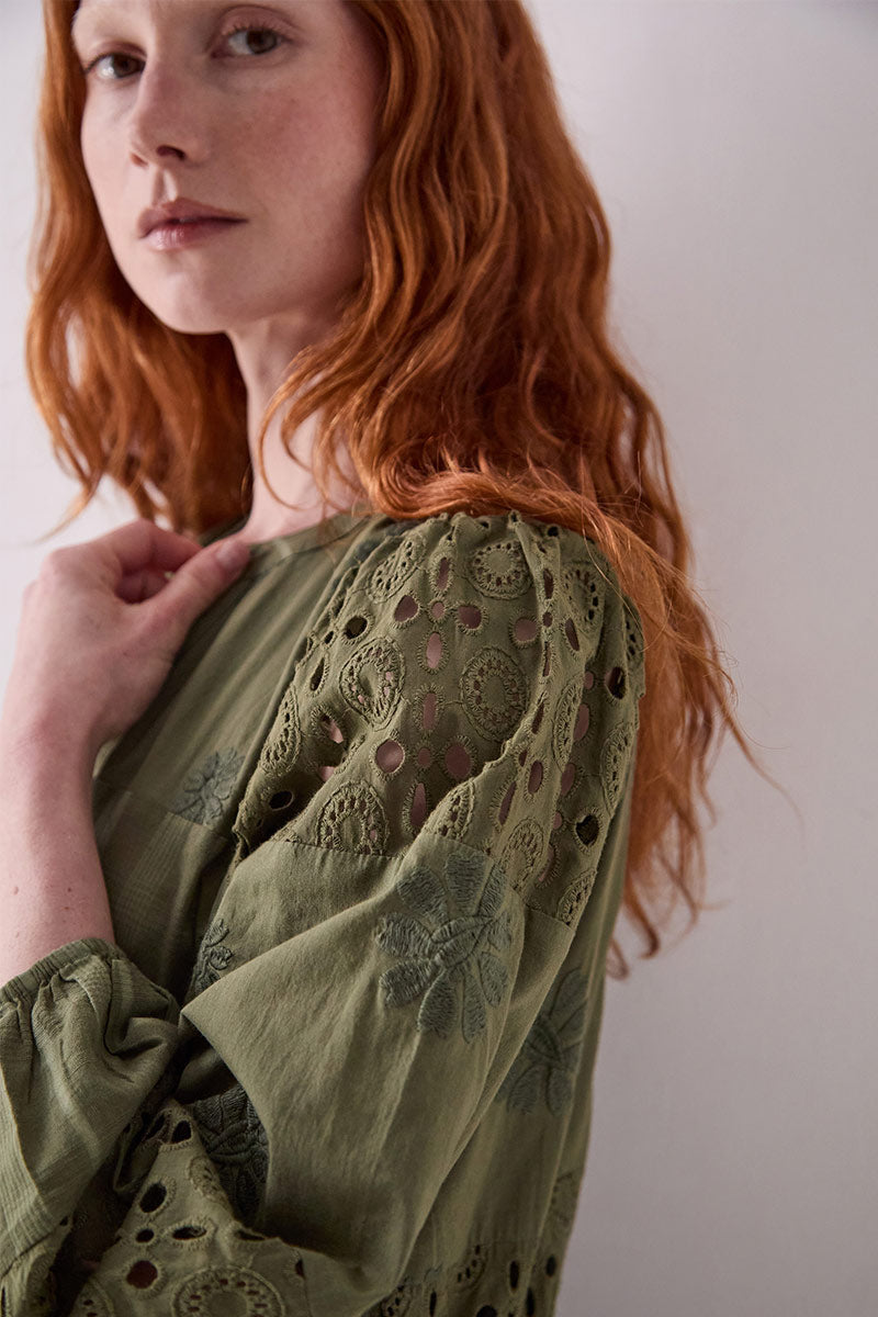 Tasia Broderie Anglaise Cotton Dress