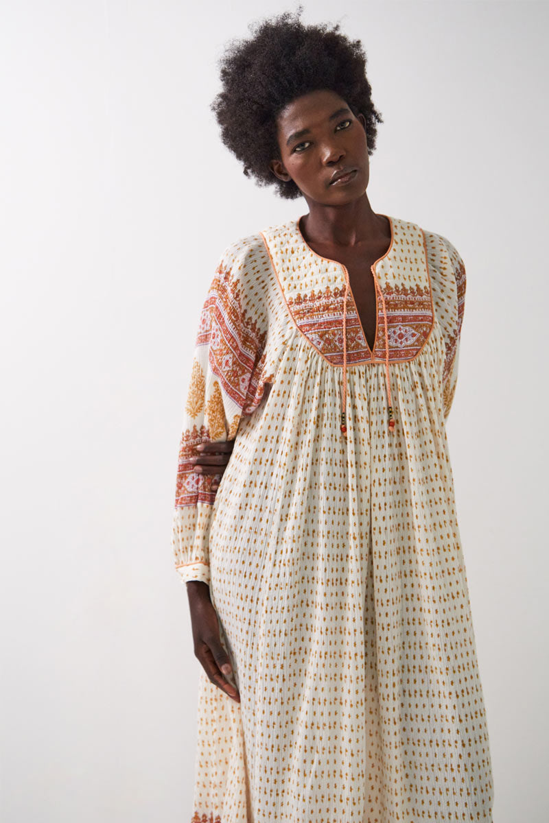 Tilly Crinkle Cotton Midi Dress