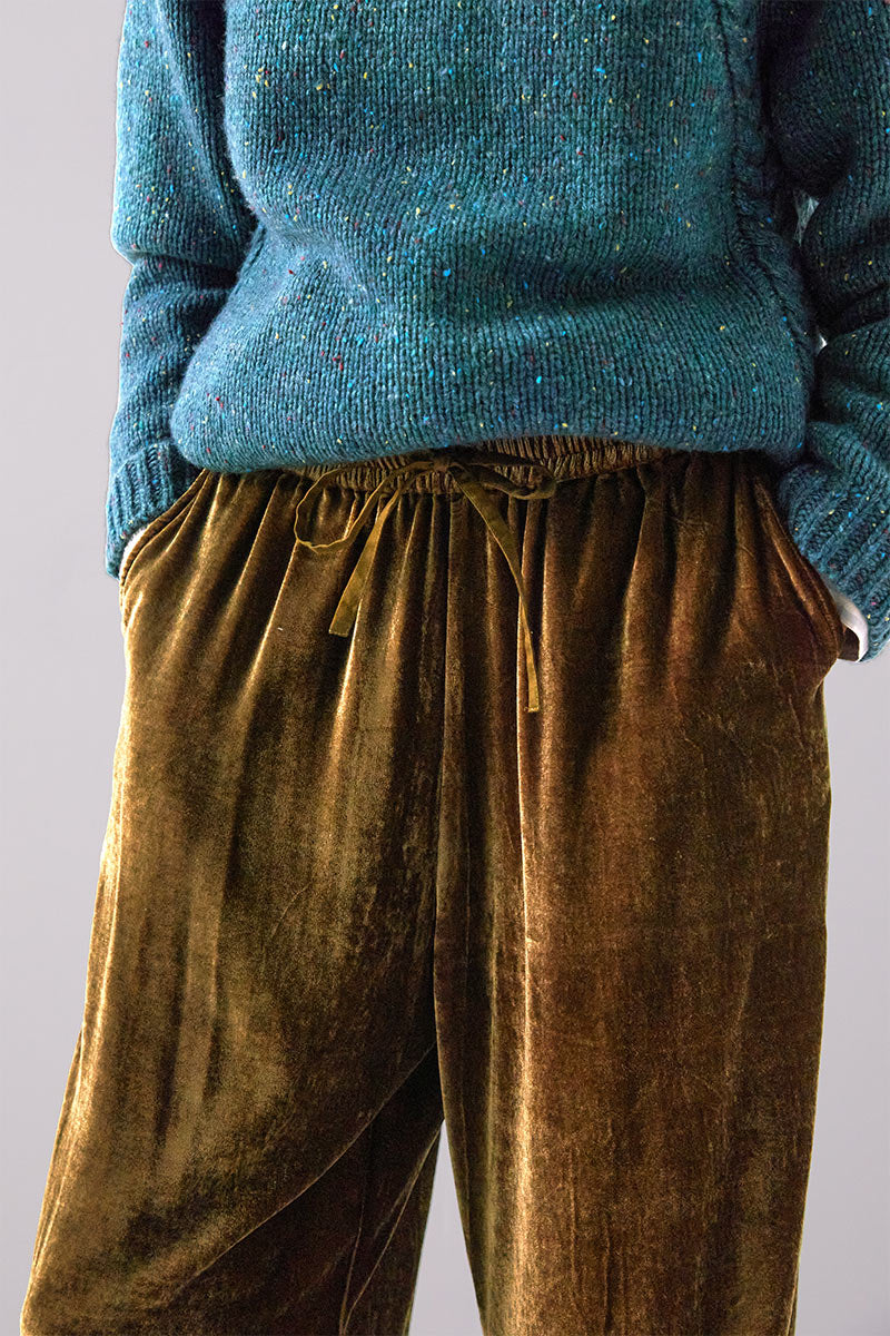 Rumi Velvet Straight Leg Trousers