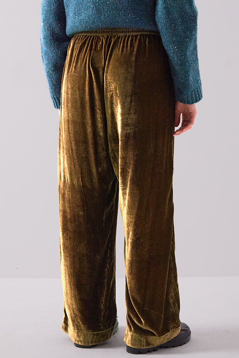 Rumi Velvet Straight Leg Trousers