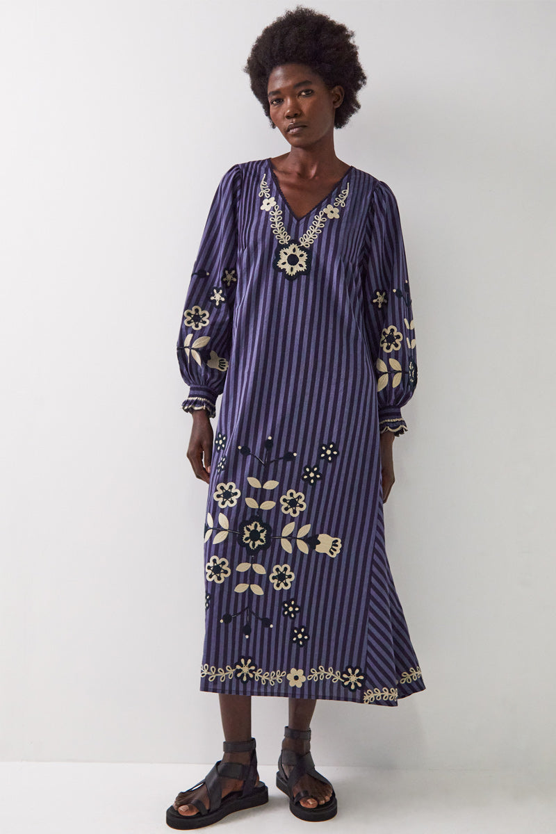 Zaria Embroidered Cotton Dress