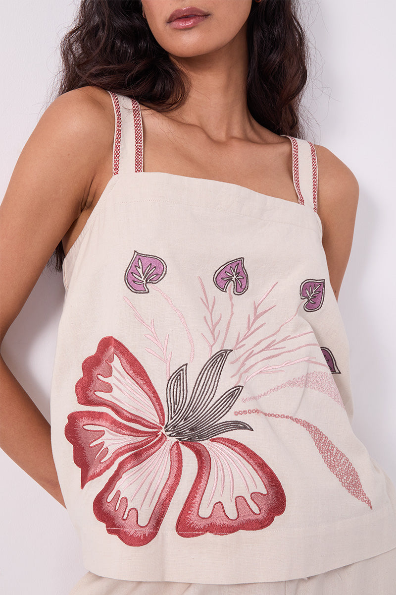 Zhandra Embroidered Cami Top