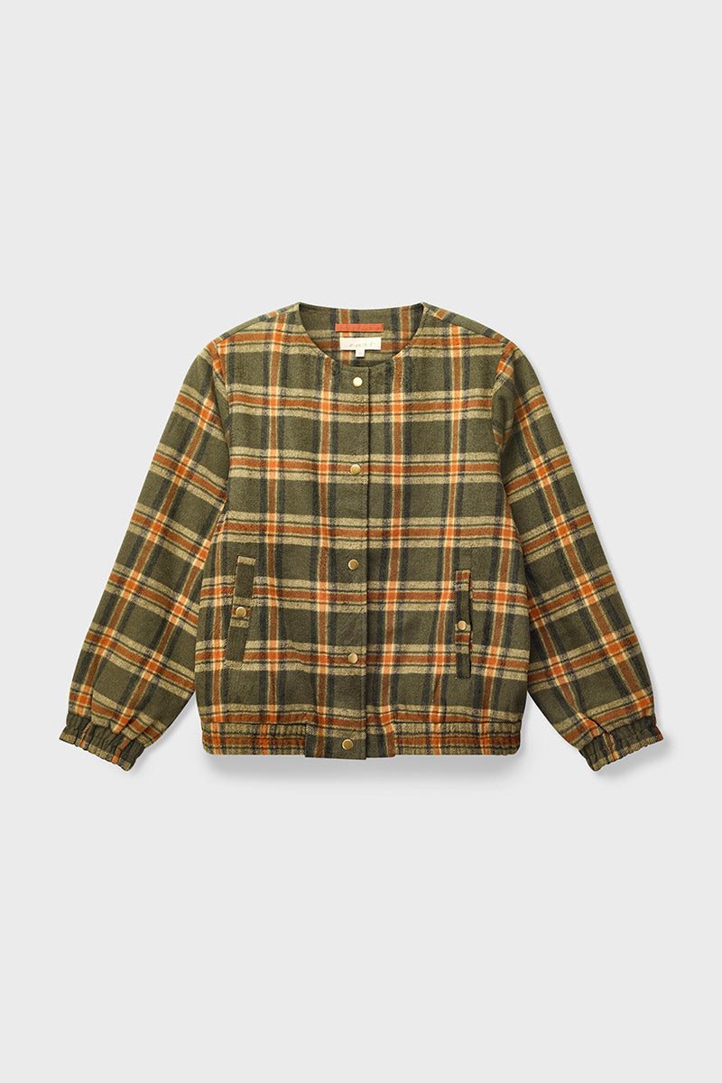 Zoha Check Bomber Jacket