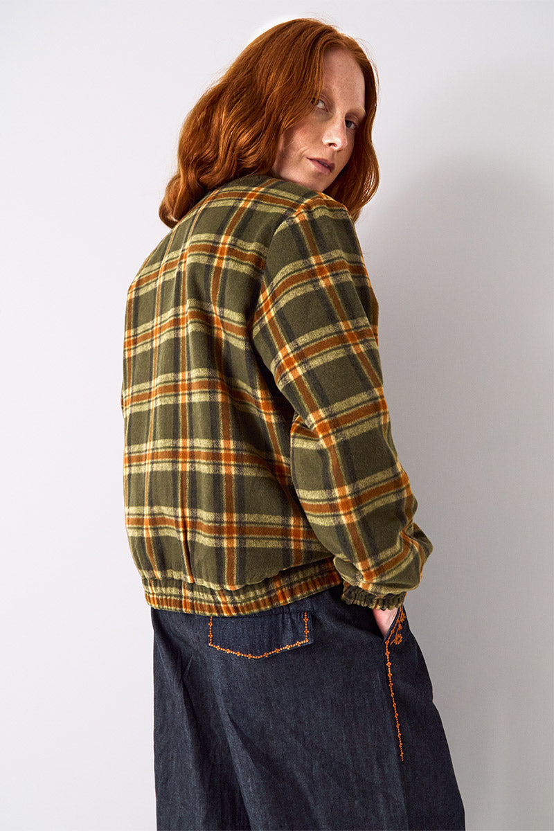 Zoha Check Bomber Jacket