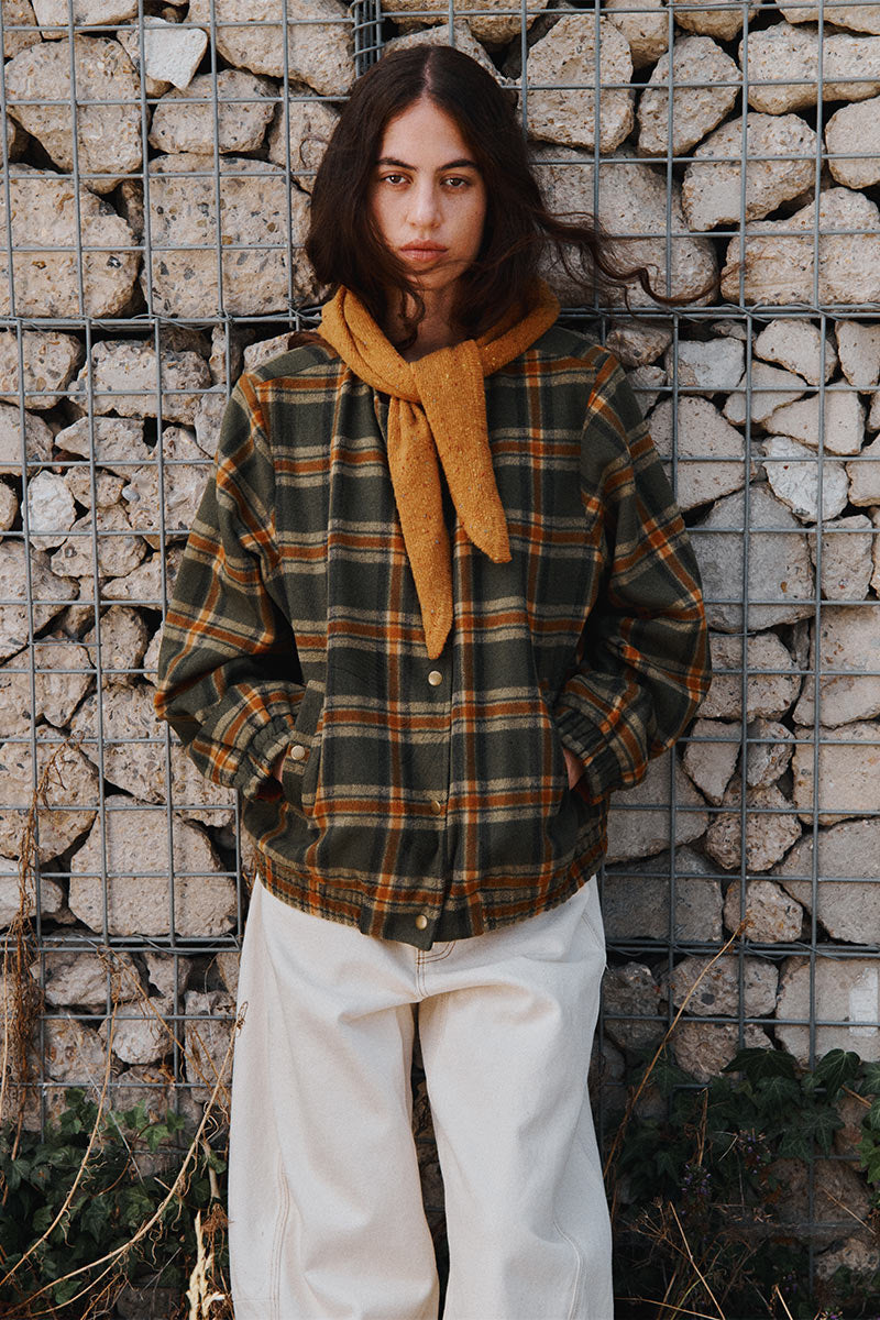 Zoha Check Bomber Jacket