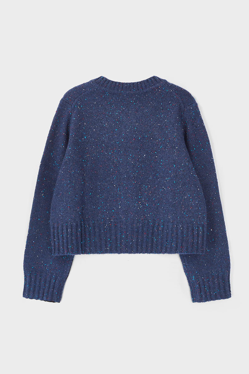 Zoya Donegal Knit Cardigan Navy
