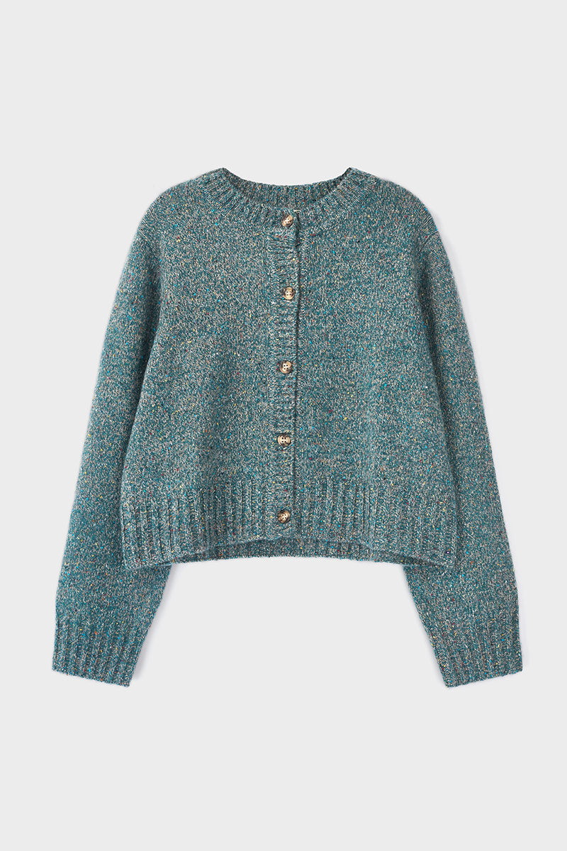 Zoya Donegal Knit Cardigan Teal