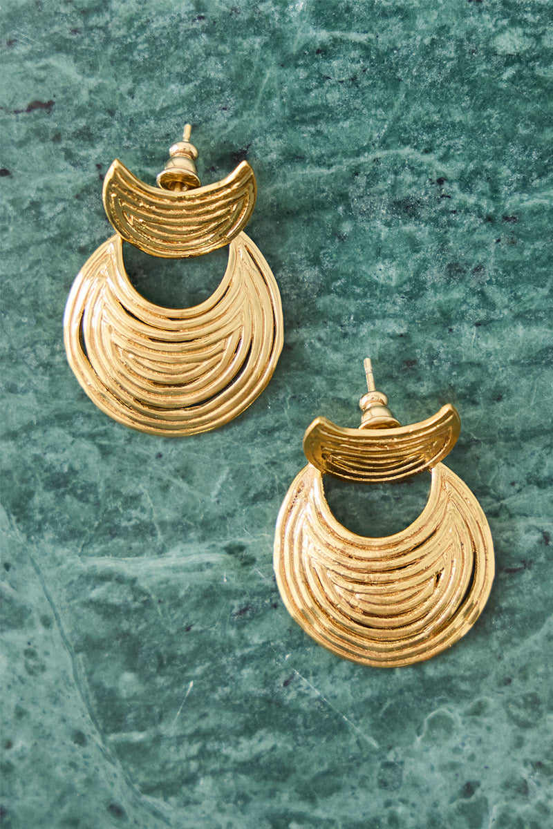 Luna Wave Mini O Earrings