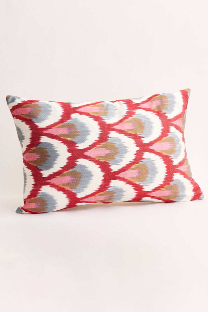 Ikat Silk Woven Cushion Cover