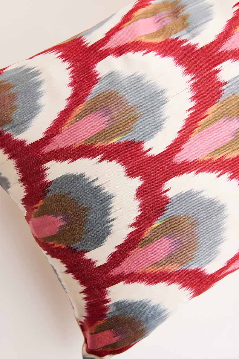 Ikat Silk Woven Cushion Cover