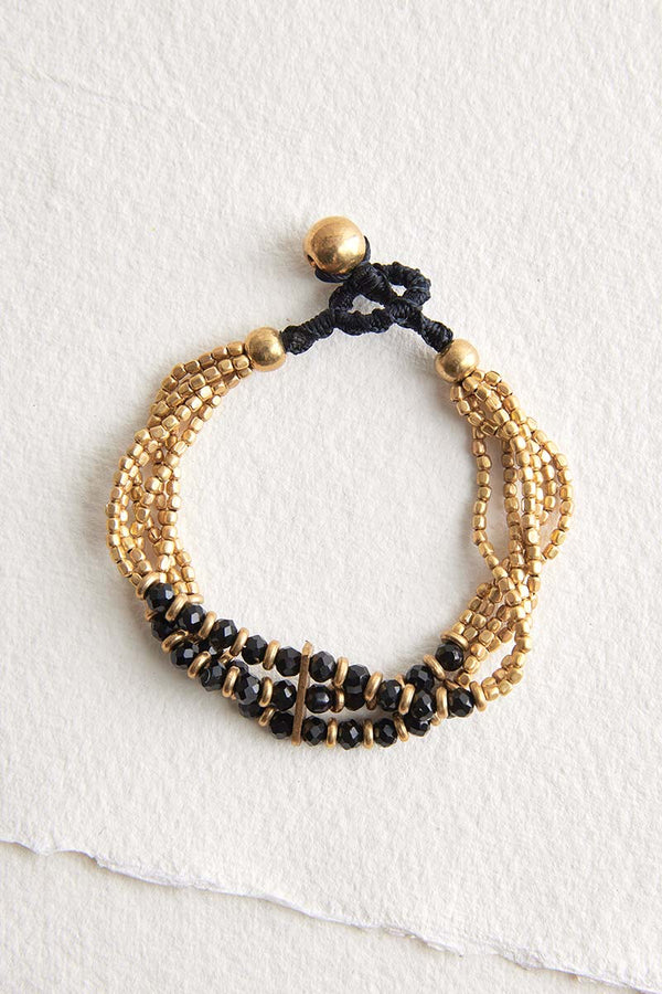 Coco Gold & Black Beaded Bracelet