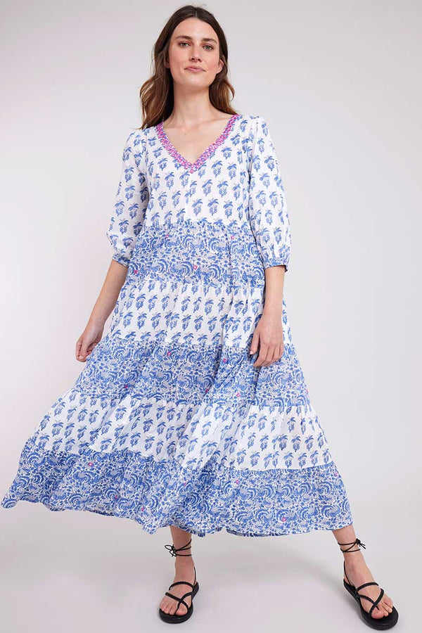 Aoki Woodblock BCI Cotton Dress
