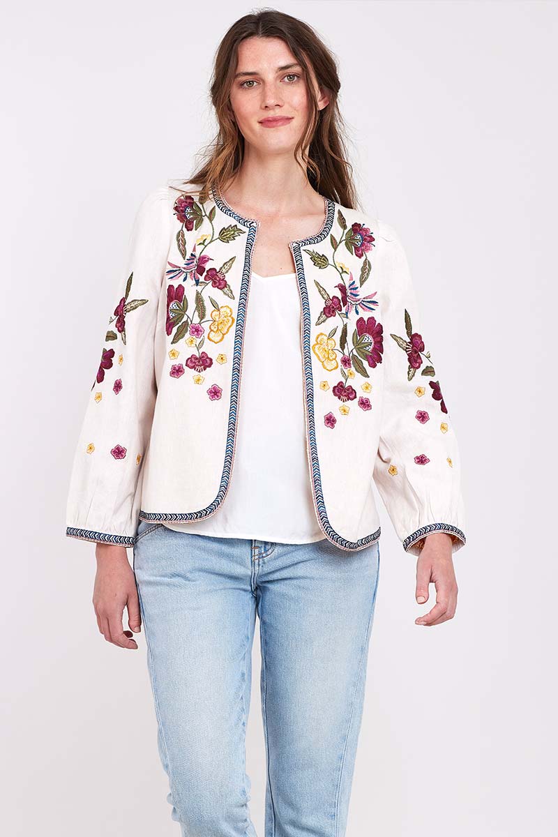 Arabella BCI Cotton Embroidered Jacket