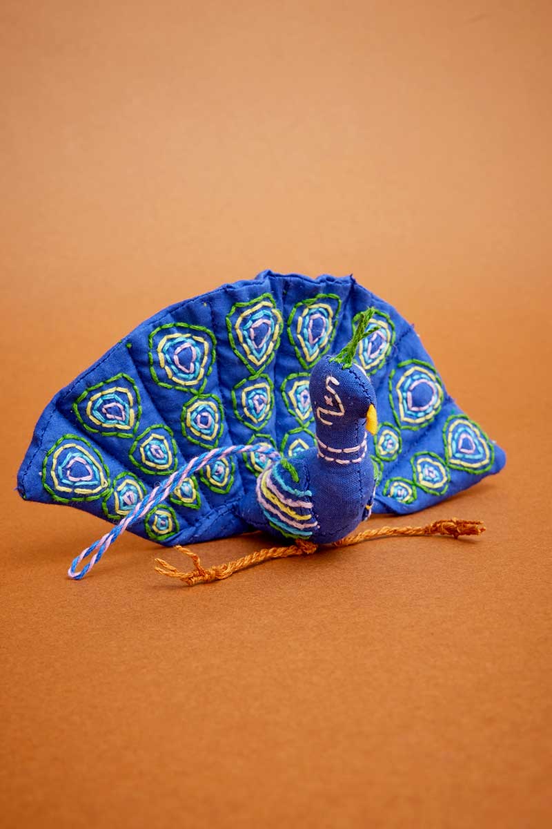 Blue Peacock Hanging Ornament