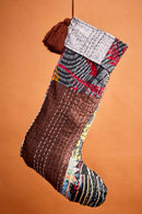 Upcycled Brown Stocking