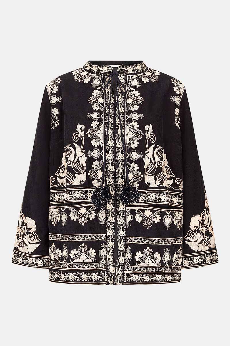 Front view cut out image of Eveline embroidered jacket