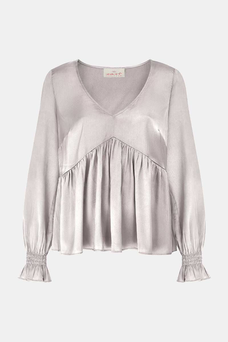 Front shot. East Heritage Femi Satin Top