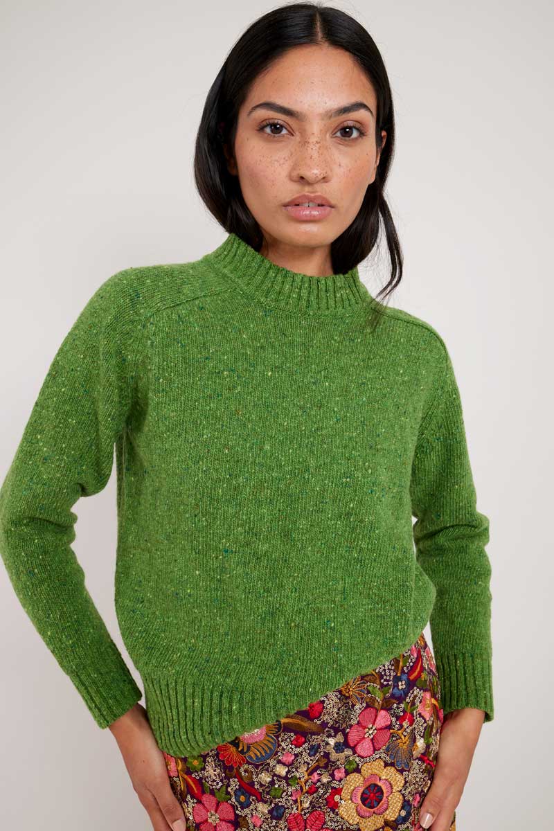 Green Donegal Merino Wool Jumper – east.co.uk