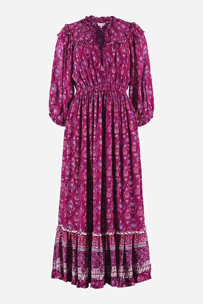 Jaide Raspberry Georgette Dress