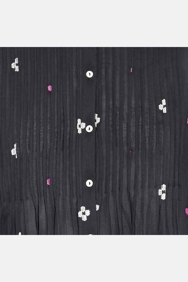 Kiko Black BCI Cotton Embroidered Blouse