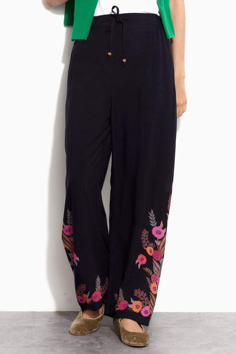 Logan Print Black Trouser
