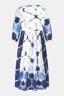 Back of Nevina BCI Cotton Tie-Dye Dress by East.co.uk