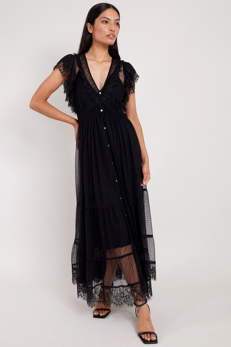 Safiyah Black Lace Dress – east.co.uk