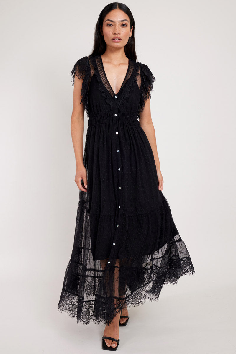 Safiyah Black Lace Dress – east.co.uk