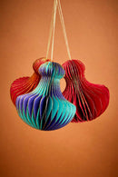 Set of Multicoloured Paper Bell Ornaments
