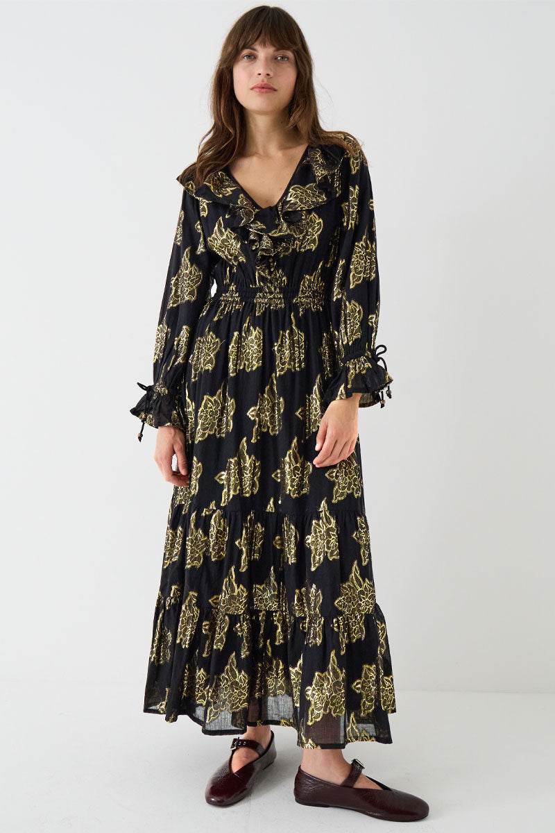 Gwen Gold Jacquard Dress Gwen Gold Jacquard Dress