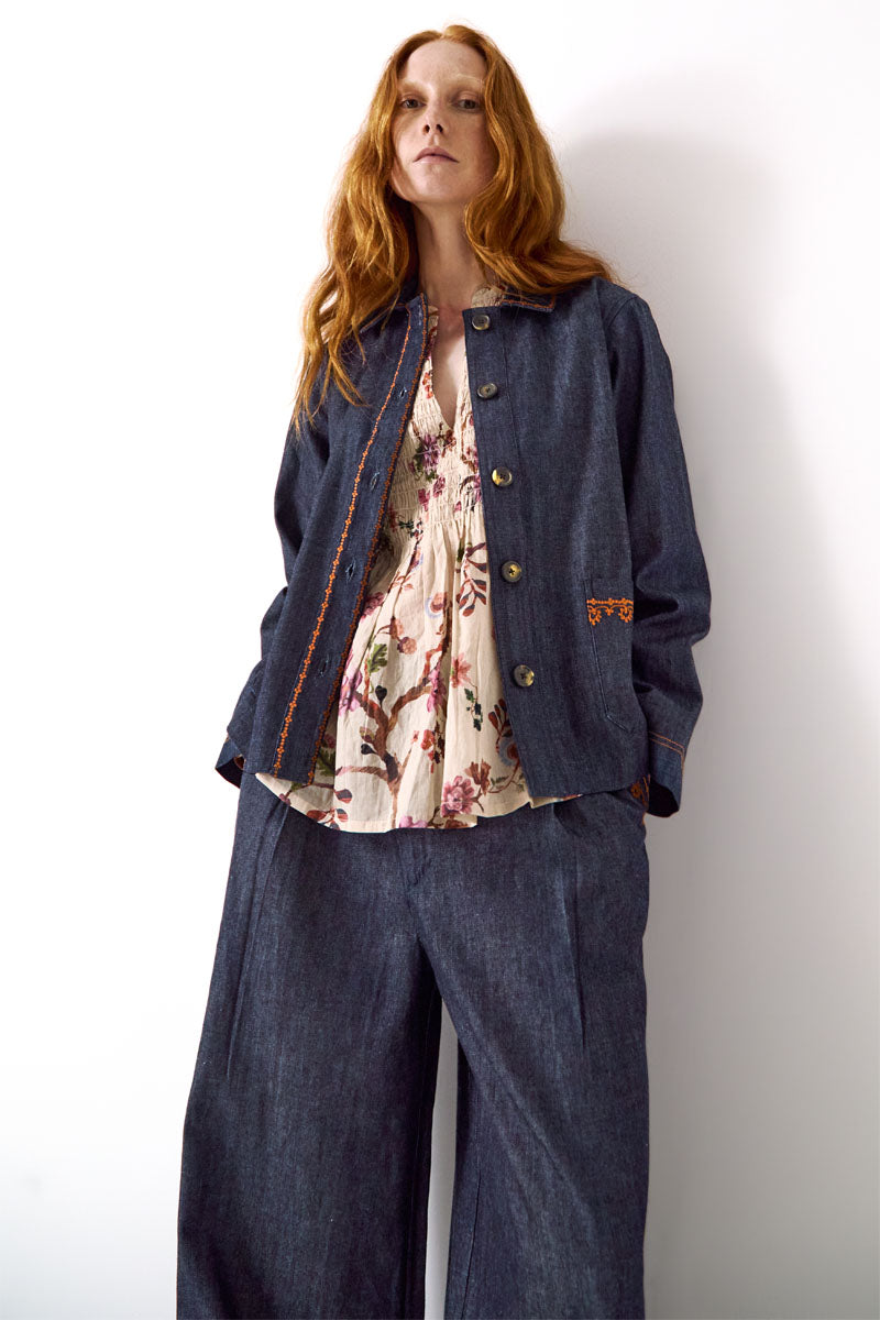 Jayla Denim Embroidered Jacket